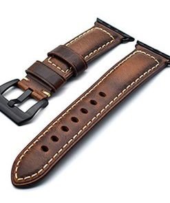 Leather Watch Band/Strap for Apple Watches - Light Brown