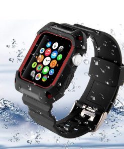 Apple Watch 42mm Rugged Protective Case – Black Red