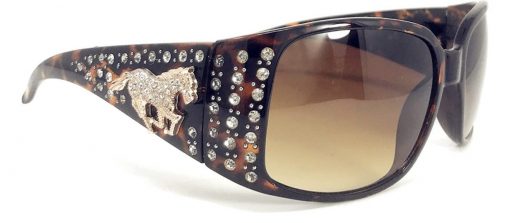 Hand Crafted Women's Sunglasses With Bling Rhinestone UV 400 PC Lens in Multi Concho