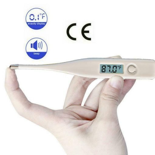 Digital LCD Oral | Armpit | Rectal Thermometer - White Cap