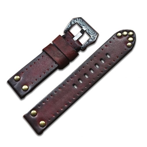 Handmade Leather Watch Band Watch Strap Crazy Cow Studded Apple Watch Band