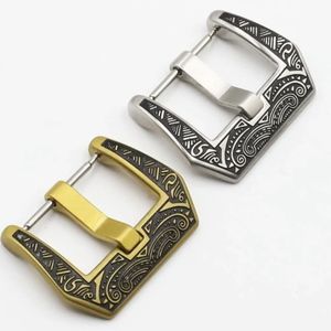 Engraved Stainless Steel Wrist Watch Buckles 22mm / 24mm
