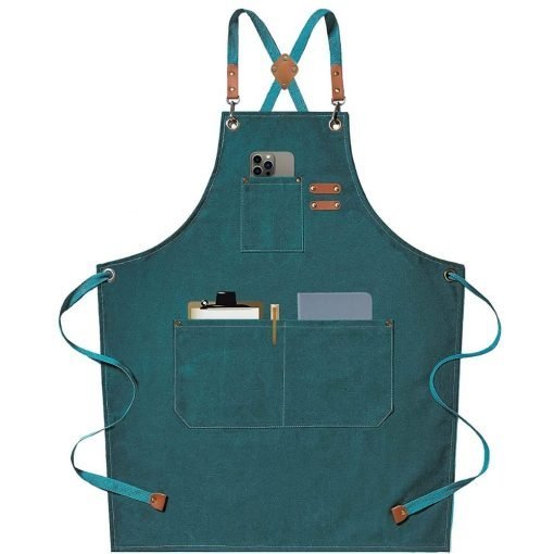 Unisex Chef Aprons With Large Pockets Heavy Duty Adjustable Work Apron, Size M to XXL