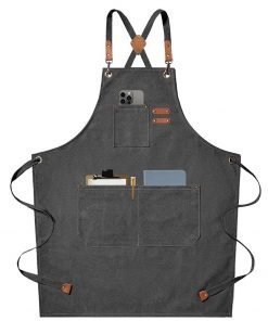 Unisex Chef Aprons With Large Pockets Heavy Duty Adjustable Work Apron, Size M to XXL